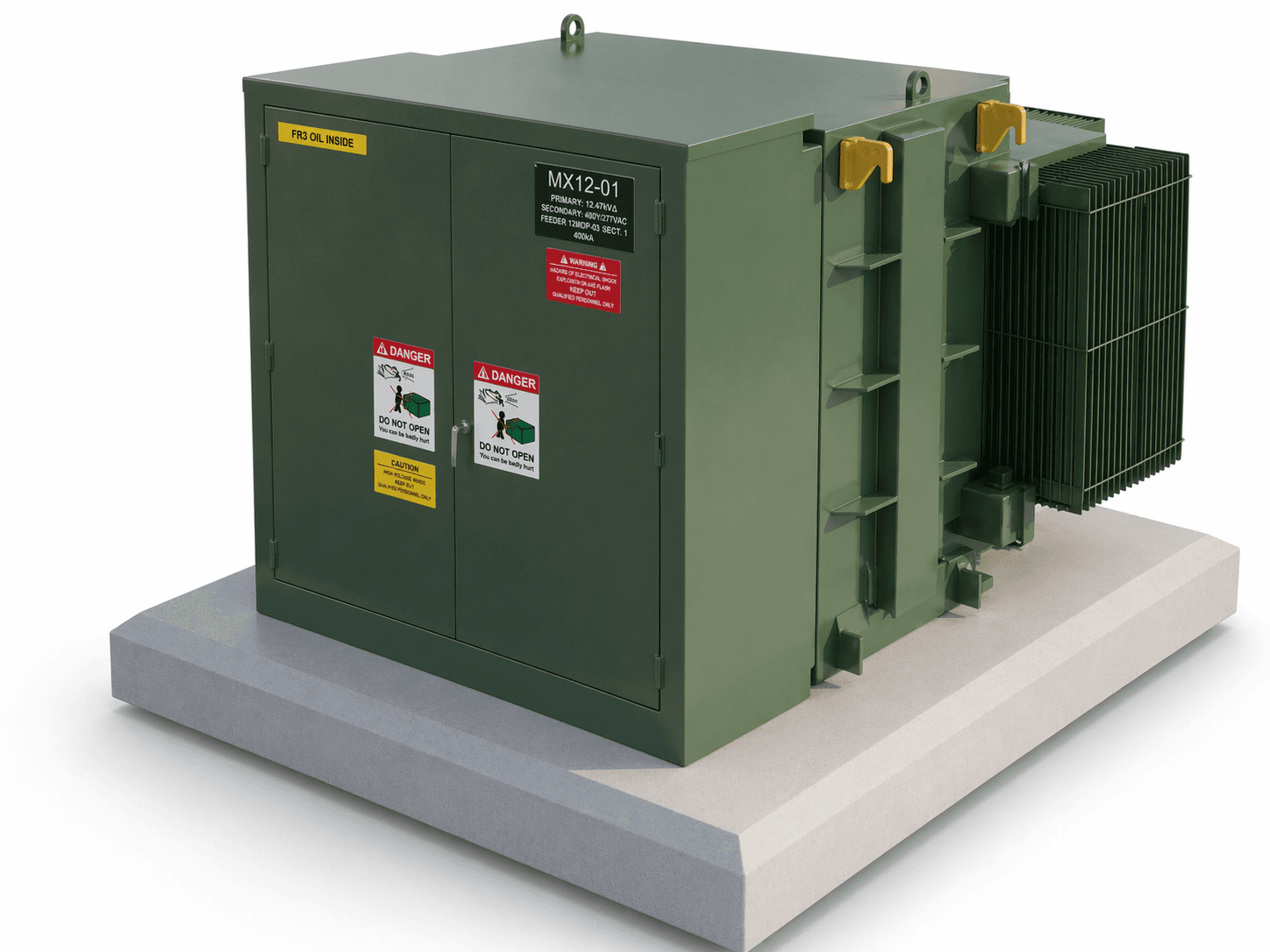 1250 KVA Three Phase Pad Mounted Transformer – 12000V to 208Y/120V